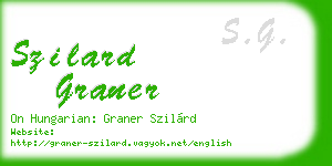 szilard graner business card