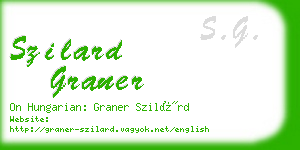 szilard graner business card